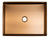 Eden Bath EB_SS002RG Rectangular 18.9 x 14.6-in Stainless Steel Vessel Sink in Rose Gold with Drain