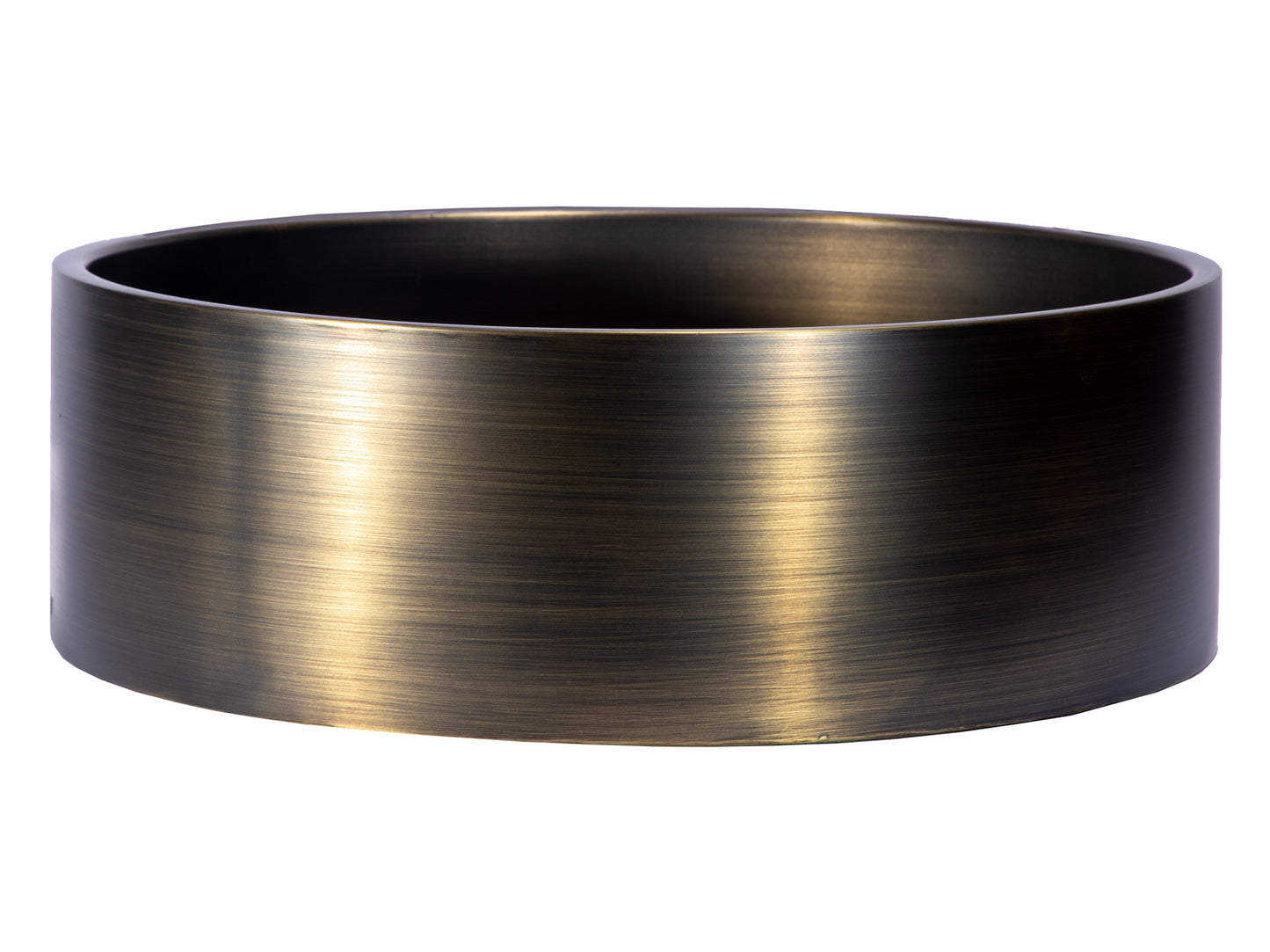 Eden Bath EB_SS003AT Round 15.75-in Stainless Steel Vessel Sink with Rim in Antique with Drain