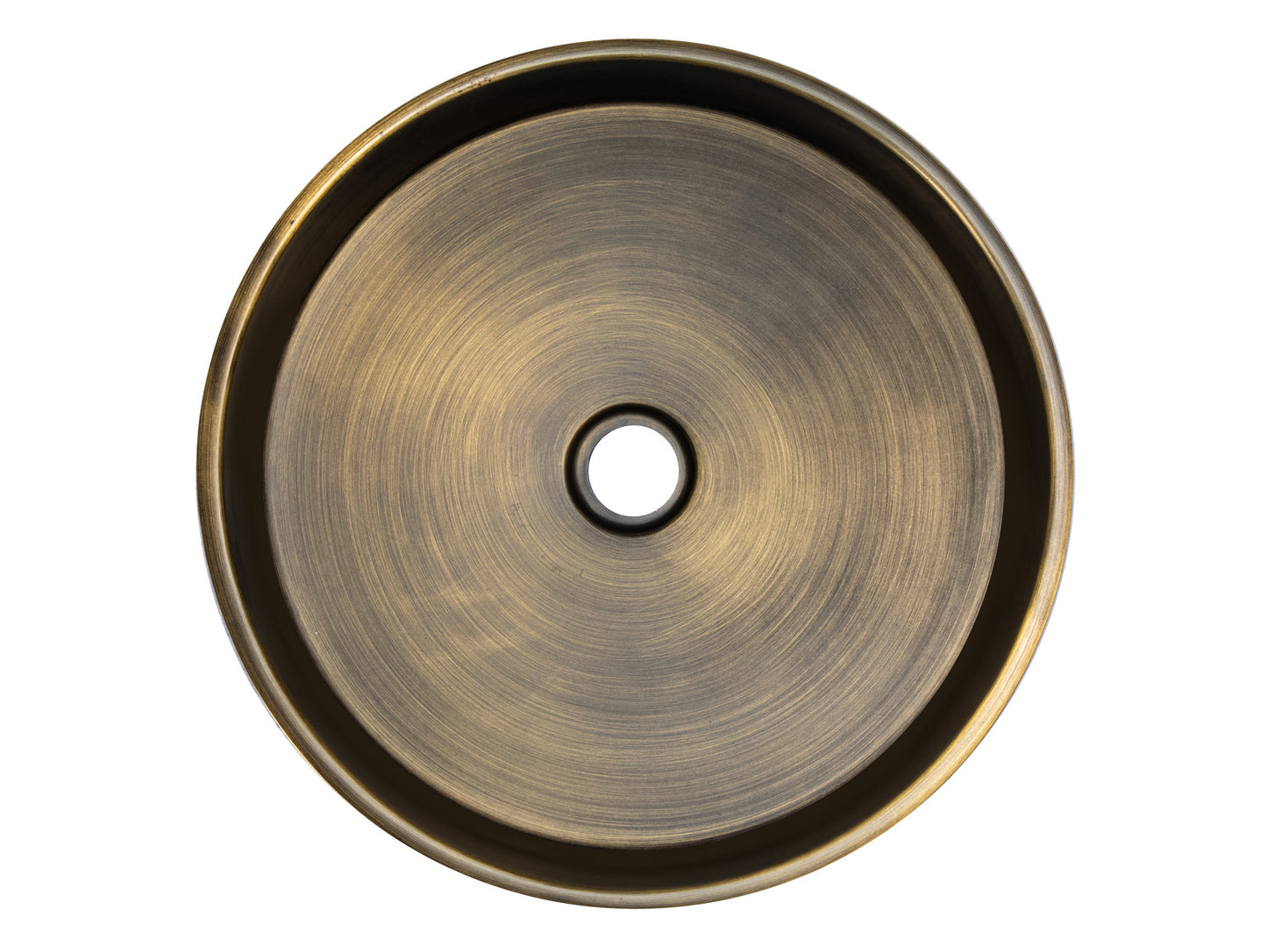 Eden Bath EB_SS003AT Round 15.75-in Stainless Steel Vessel Sink with Rim in Antique with Drain