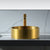 Eden Bath EB_SS003GD Round 15.75-in Stainless Steel Vessel Sink with Rim in Gold with Drain