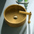 Eden Bath EB_SS003GD Round 15.75-in Stainless Steel Vessel Sink with Rim in Gold with Drain
