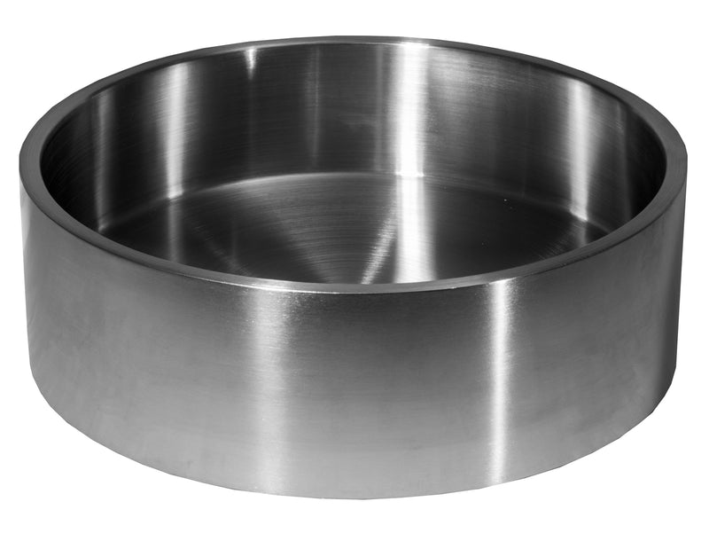 Eden Bath EB_SS003SV Round 15.75-in Stainless Steel Vessel Sink with Rim in Silver with Drain