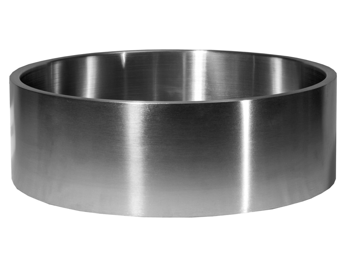 Eden Bath EB_SS003SV Round 15.75-in Stainless Steel Vessel Sink with Rim in Silver with Drain