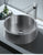 Eden Bath EB_SS003SV Round 15.75-in Stainless Steel Vessel Sink with Rim in Silver with Drain