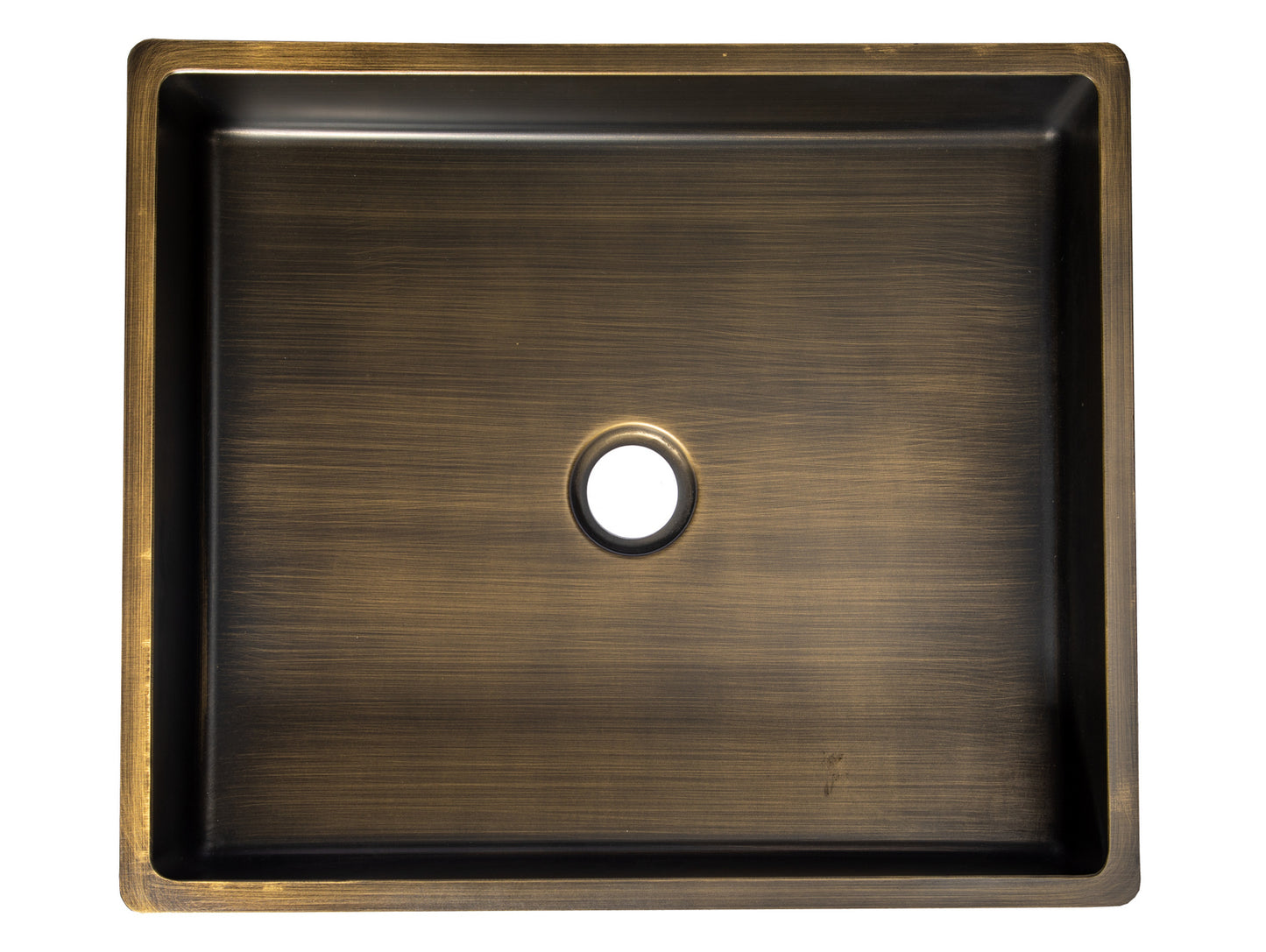 Eden Bath EB_SS004AT Rectangular 18.7 x 15.75-in Stainless Steel Vessel Sink with Rim in Antique with Drain