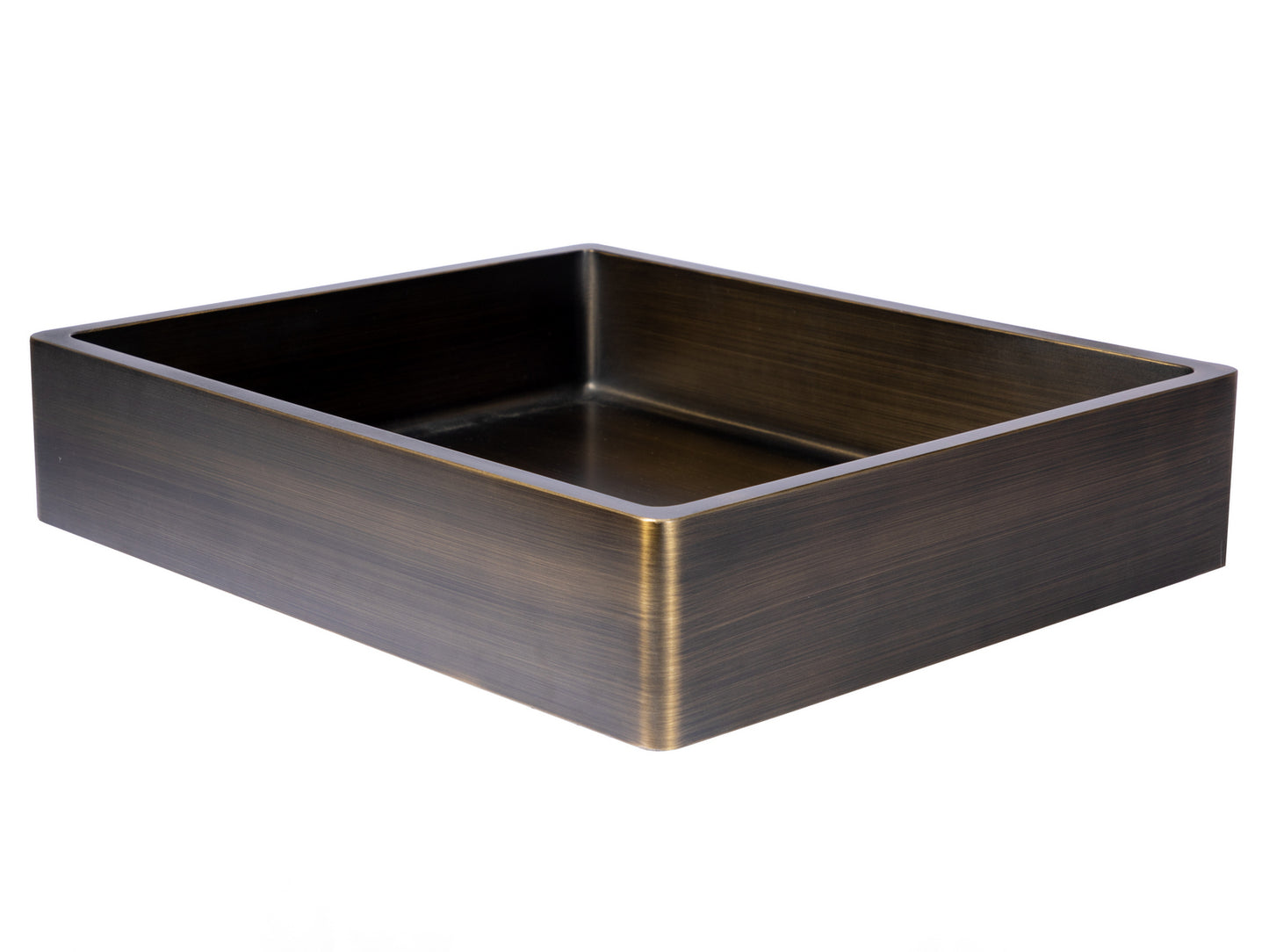 Eden Bath EB_SS004AT Rectangular 18.7 x 15.75-in Stainless Steel Vessel Sink with Rim in Antique with Drain
