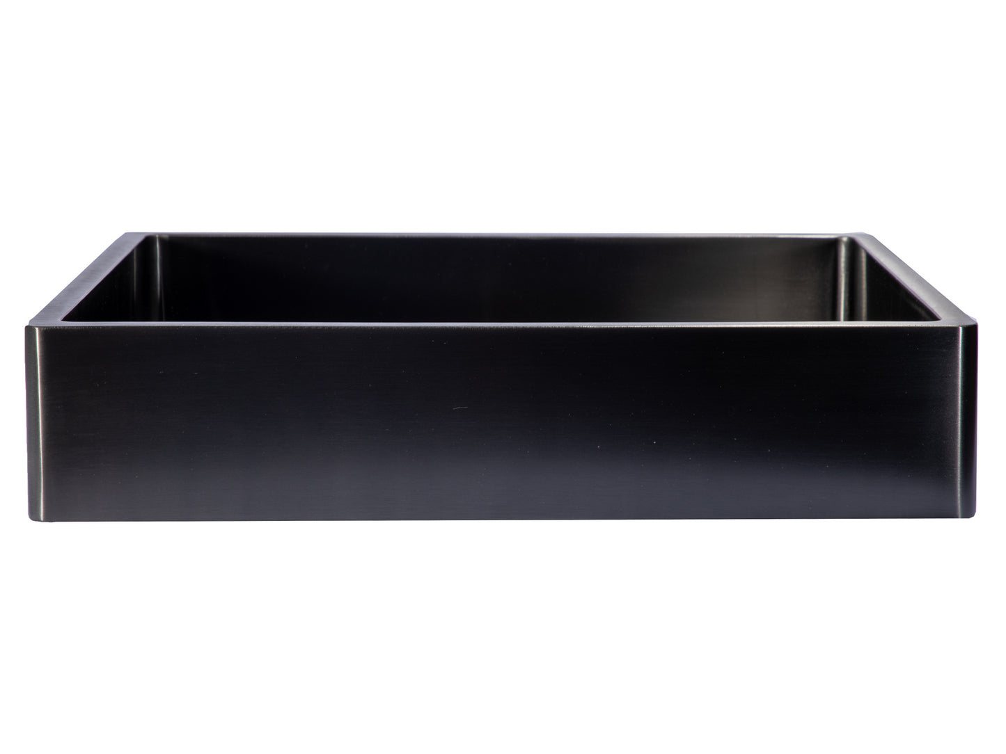 Eden Bath EB_SS004BK Rectangular 18.7 x 15.75-in Stainless Steel Vessel Sink with Rim in Black with Drain