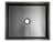 Eden Bath EB_SS004BK Rectangular 18.7 x 15.75-in Stainless Steel Vessel Sink with Rim in Black with Drain