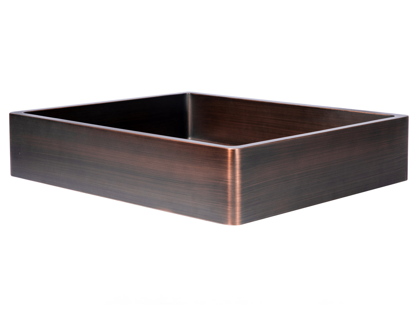Eden Bath EB_SS004BZ Rectangular 18.7 x 15.75-in Stainless Steel Vessel Sink with Rim in Bronze with Drain