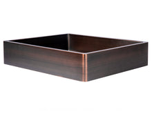 Load image into Gallery viewer, Eden Bath EB_SS004BZ Rectangular 18.7 x 15.75-in Stainless Steel Vessel Sink with Rim in Bronze with Drain