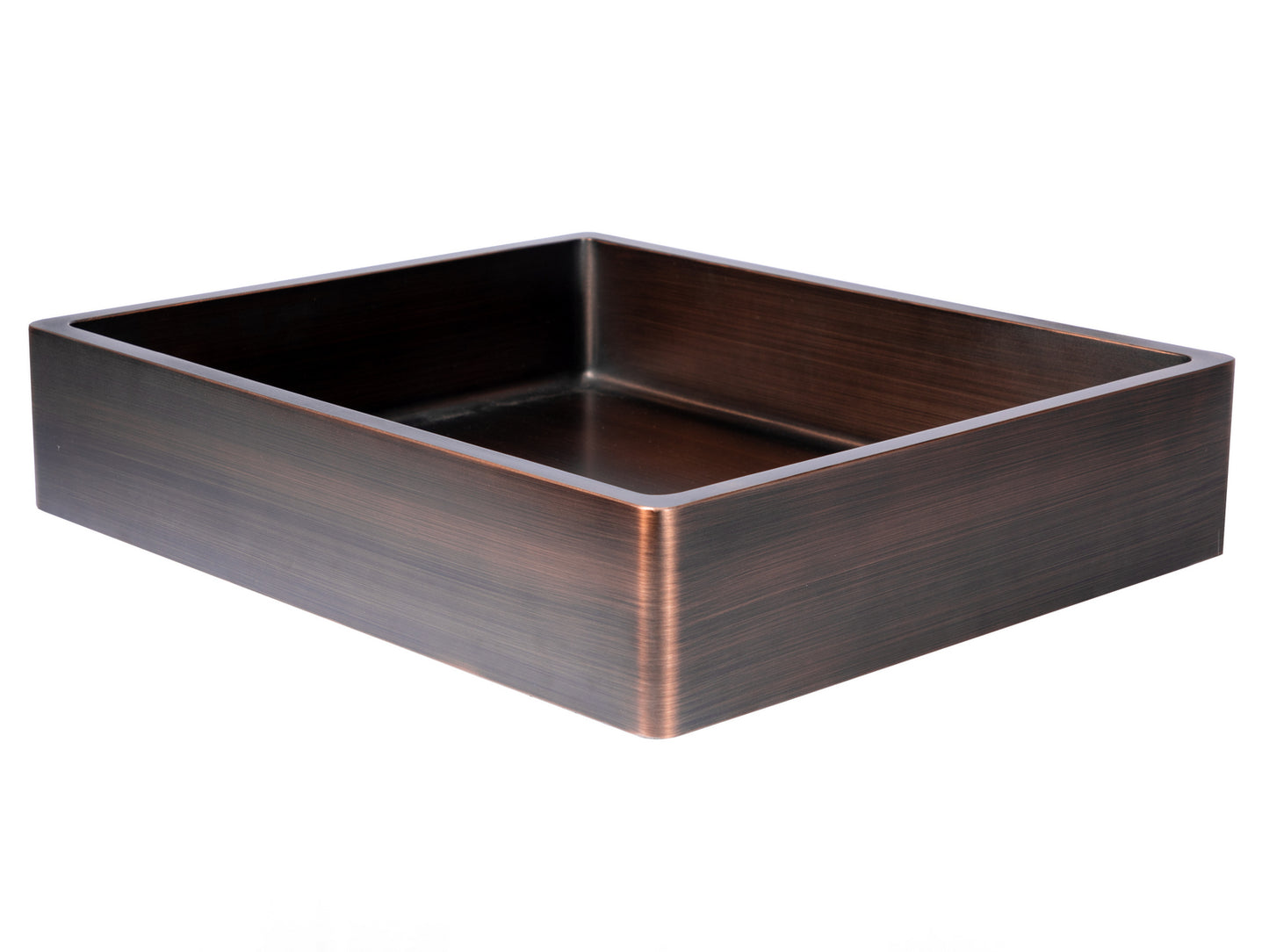 Eden Bath EB_SS004BZ Rectangular 18.7 x 15.75-in Stainless Steel Vessel Sink with Rim in Bronze with Drain