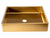 Eden Bath EB_SS004GD Rectangular 18.7 x 15.75-in Stainless Steel Vessel Sink with Rim in Gold with Drain