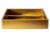 Eden Bath EB_SS004GD Rectangular 18.7 x 15.75-in Stainless Steel Vessel Sink with Rim in Gold with Drain