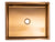 Eden Bath EB_SS004RG Rectangular 18.7 x 15.75-in Stainless Steel Vessel Sink with Rim in Rose Gold with Drain