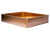 Eden Bath EB_SS004RG Rectangular 18.7 x 15.75-in Stainless Steel Vessel Sink with Rim in Rose Gold with Drain