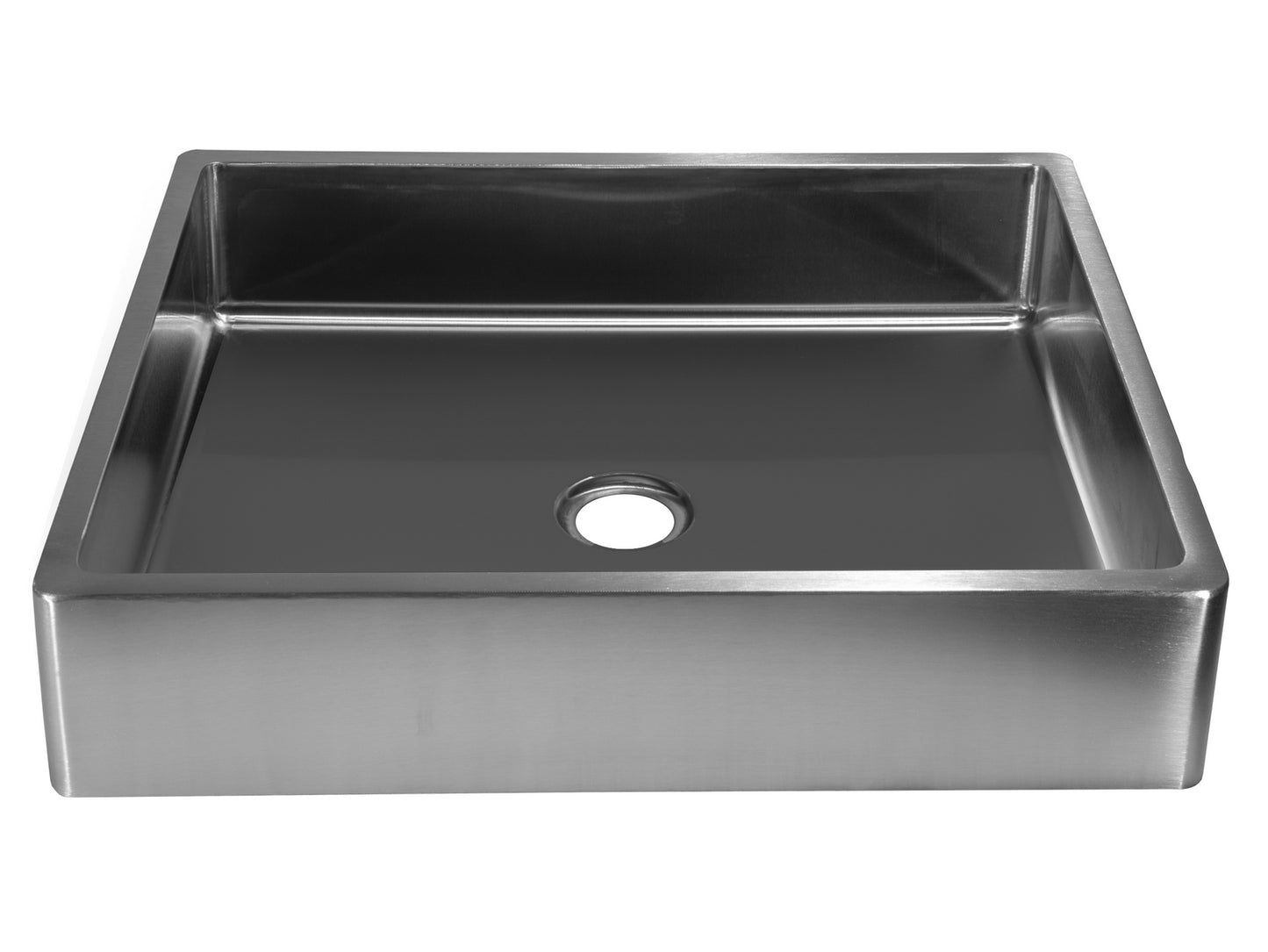 Eden Bath EB_SS004SV Rectangular 18.7 x 15.75-in Stainless Steel Vessel Sink with Rim in Silver with Drain