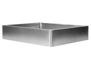 Eden Bath EB_SS004SV Rectangular 18.7 x 15.75-in Stainless Steel Vessel Sink with Rim in Silver with Drain