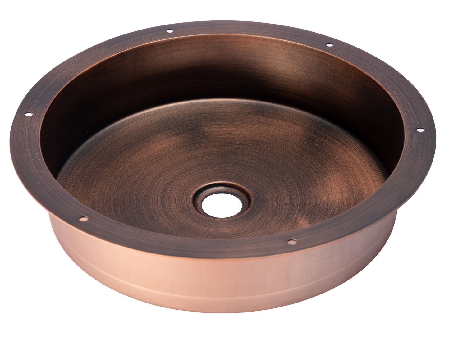 Eden Bath EB_SS050BZ Round 15-in Stainless Steel Undermount Sink in Bronze with Drain