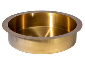 Eden Bath EB_SS050GD Round 15-in Stainless Steel Undermount Sink in Gold with Drain