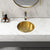 Eden Bath EB_SS050GD Round 15-in Stainless Steel Undermount Sink in Gold with Drain