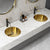 Eden Bath EB_SS050GD Round 15-in Stainless Steel Undermount Sink in Gold with Drain