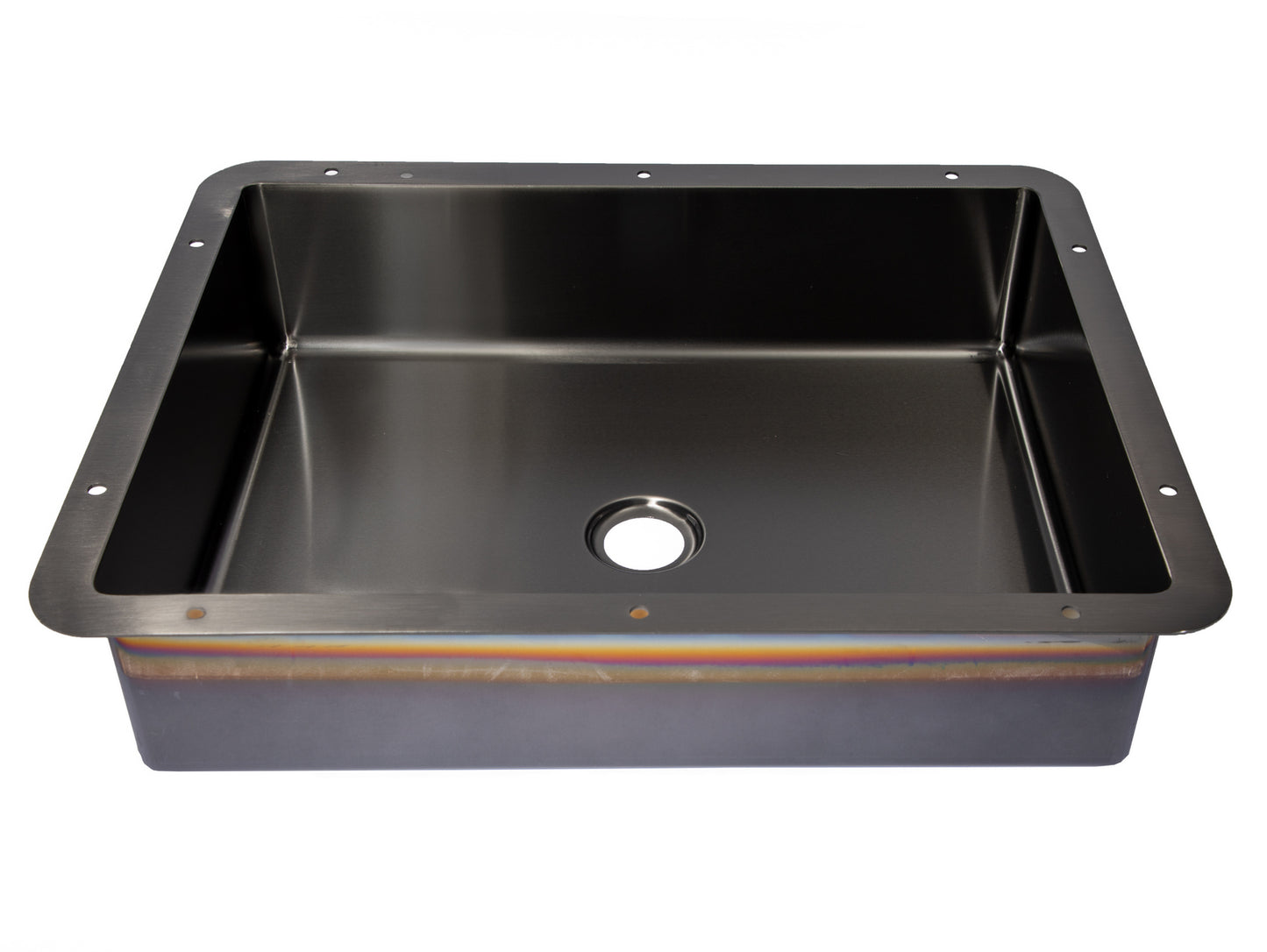 Eden Bath EB_SS051BK Rectangular 18.63 x 14.37-in Stainless Steel Undermount Sink in Black with Drain