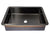 Eden Bath EB_SS051BK Rectangular 18.63 x 14.37-in Stainless Steel Undermount Sink in Black with Drain