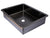 Eden Bath EB_SS051BK Rectangular 18.63 x 14.37-in Stainless Steel Undermount Sink in Black with Drain