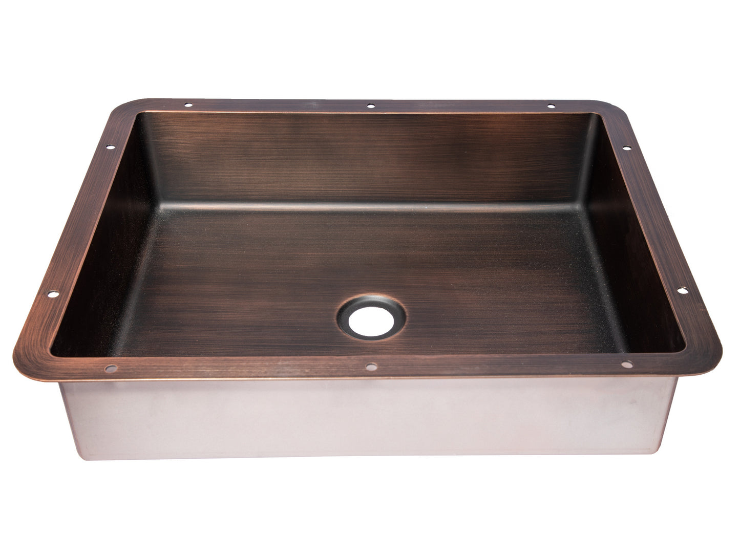 Eden Bath EB_SS051BZ Rectangular 18.63 x 14.37-in Stainless Steel Undermount Sink in Bronze with Drain
