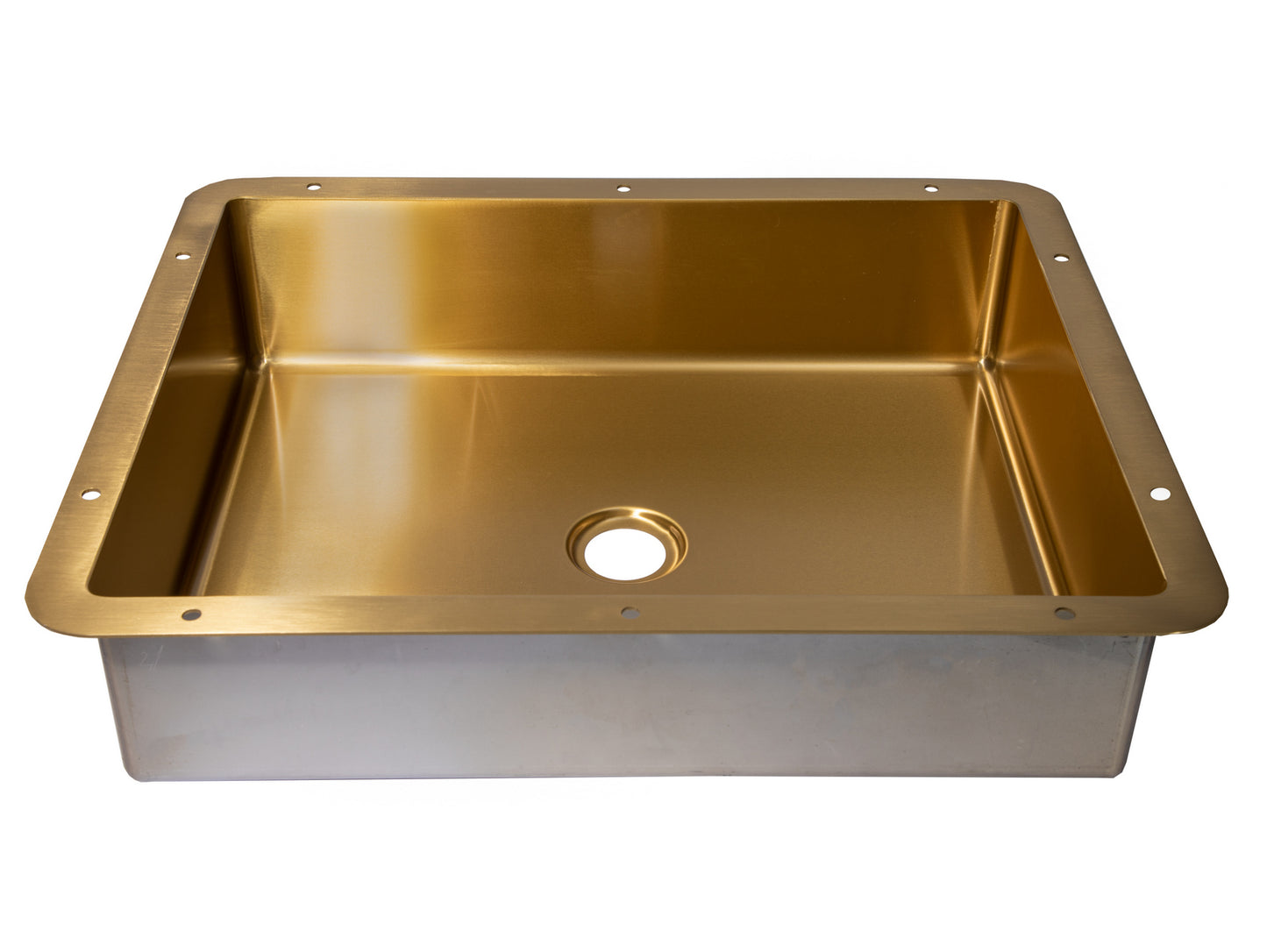 Eden Bath EB_SS051GD Rectangular 18.63 x 14.37-in Stainless Steel Undermount Sink in Gold with Drain