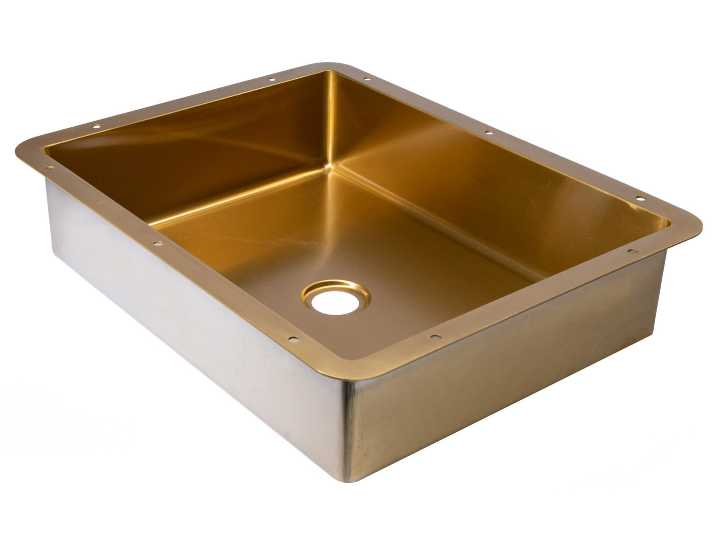 Eden Bath EB_SS051GD Rectangular 18.63 x 14.37-in Stainless Steel Undermount Sink in Gold with Drain
