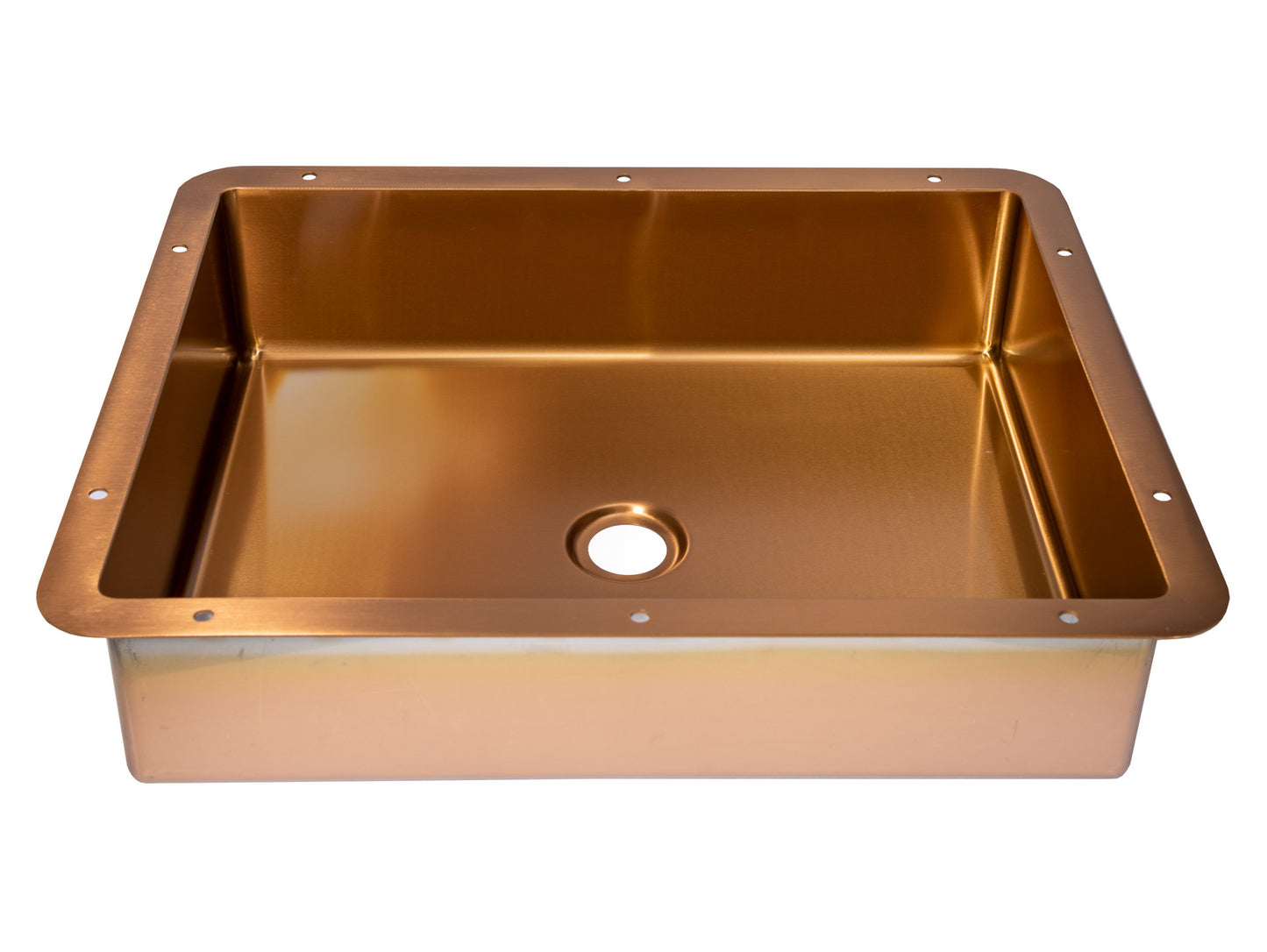 Eden Bath EB_SS051RG Rectangular 18.63 x 14.37-in Stainless Steel Undermount Sink in Rose Gold with Drain