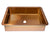 Eden Bath EB_SS051RG Rectangular 18.63 x 14.37-in Stainless Steel Undermount Sink in Rose Gold with Drain