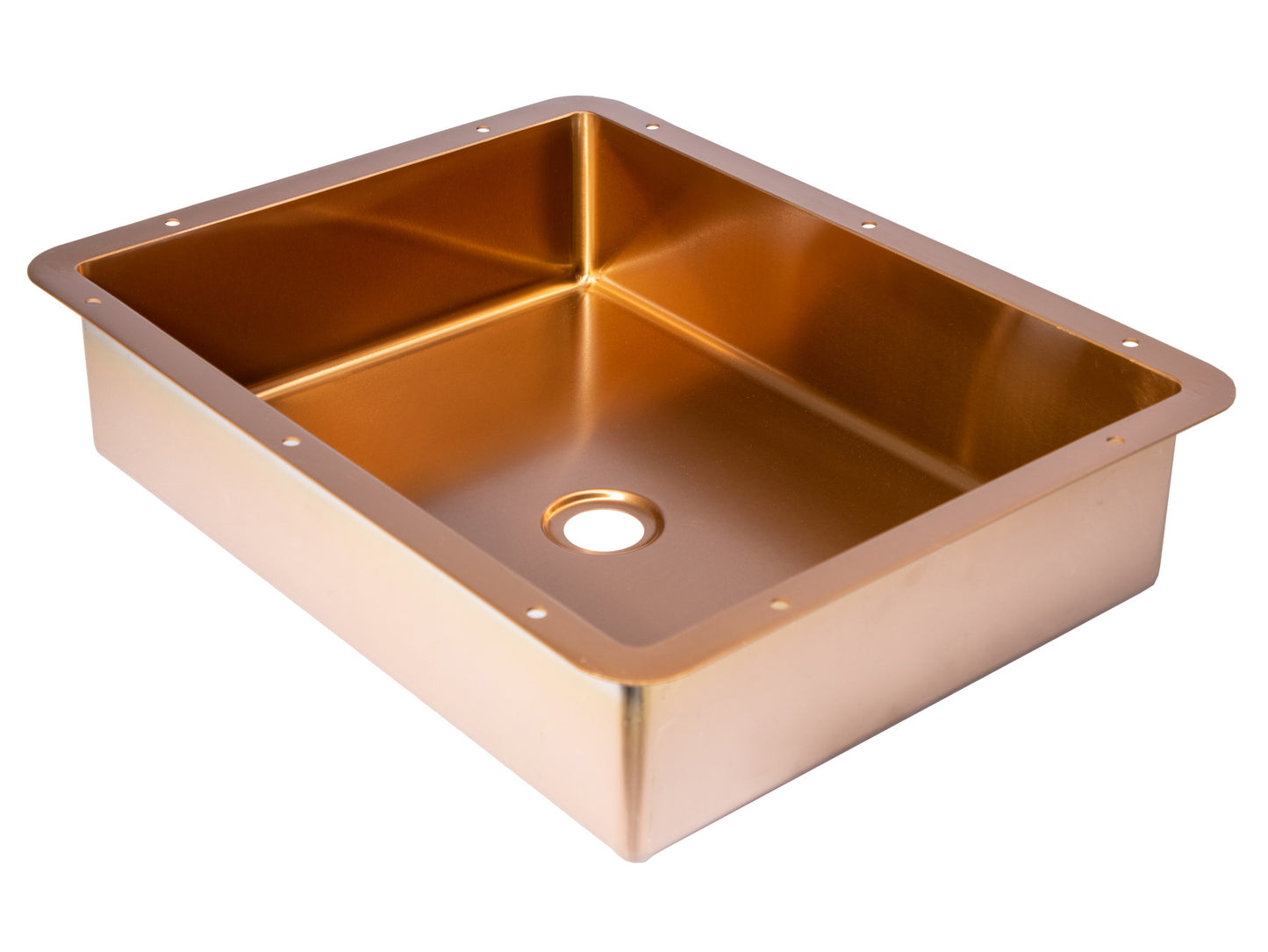 Eden Bath EB_SS051RG Rectangular 18.63 x 14.37-in Stainless Steel Undermount Sink in Rose Gold with Drain