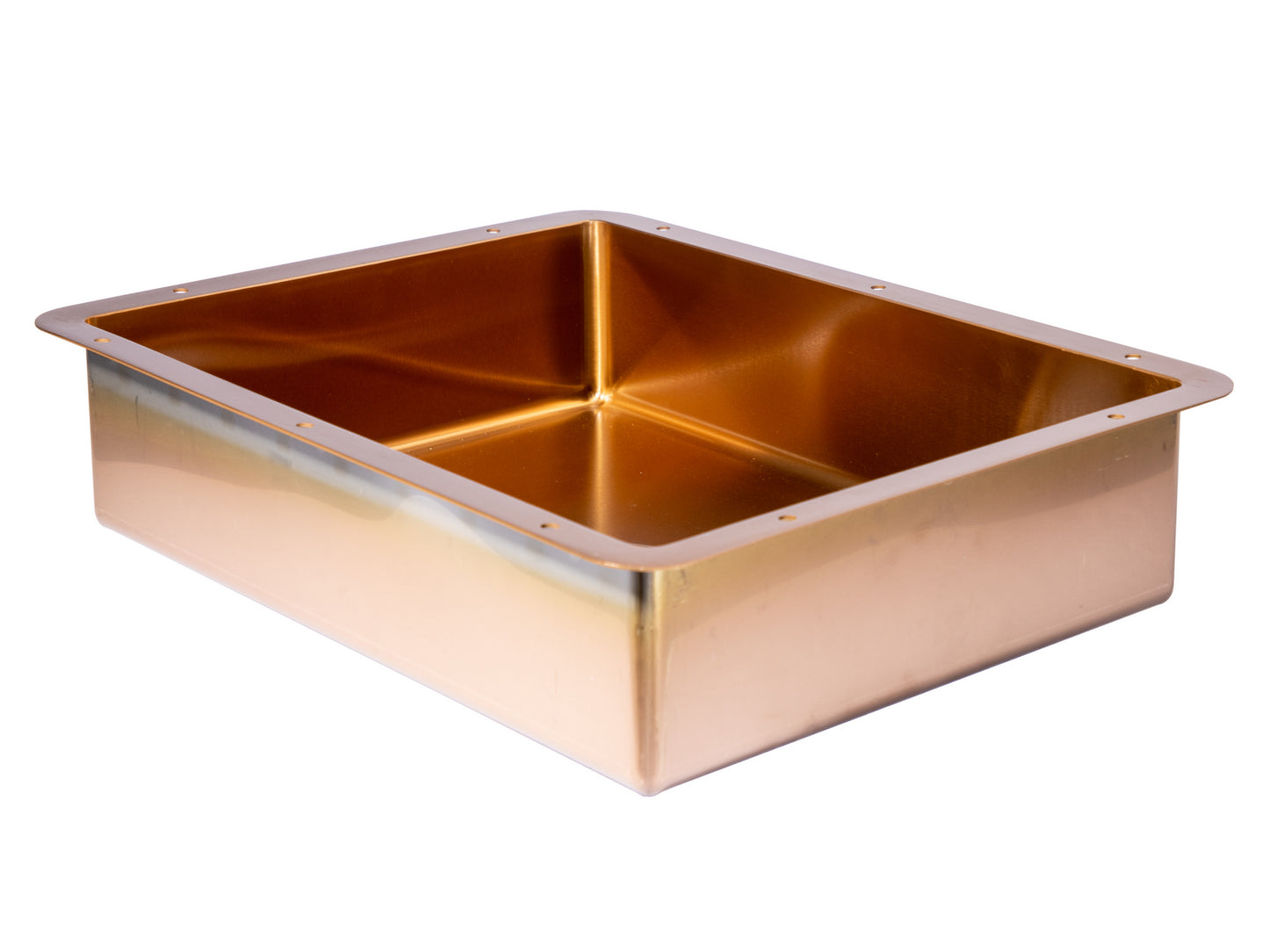 Eden Bath EB_SS051RG Rectangular 18.63 x 14.37-in Stainless Steel Undermount Sink in Rose Gold with Drain