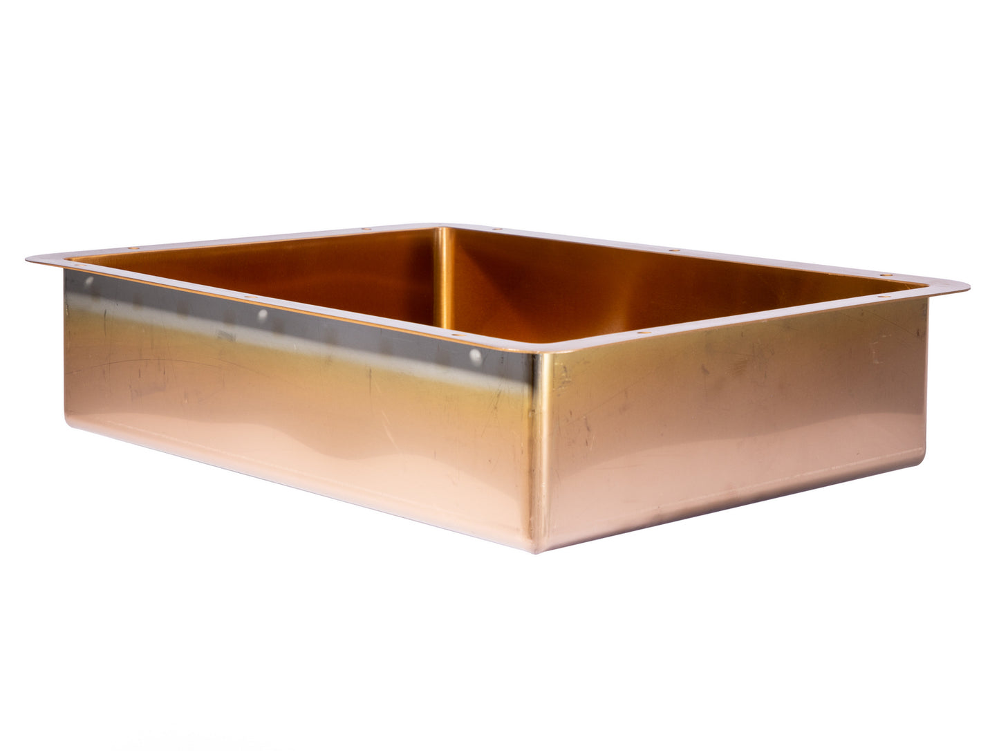 Eden Bath EB_SS051RG Rectangular 18.63 x 14.37-in Stainless Steel Undermount Sink in Rose Gold with Drain