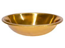 Load image into Gallery viewer, Eden Bath EB_SS052GD Oval 17.5 x 14-in Stainless Steel Drop-In Sink in Gold with Drain