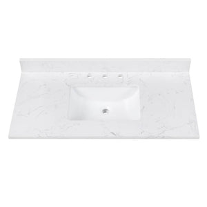 Avanity EUT43CW-RS 43 in. Cala White Engineered Stone Top with Rectangular Sink