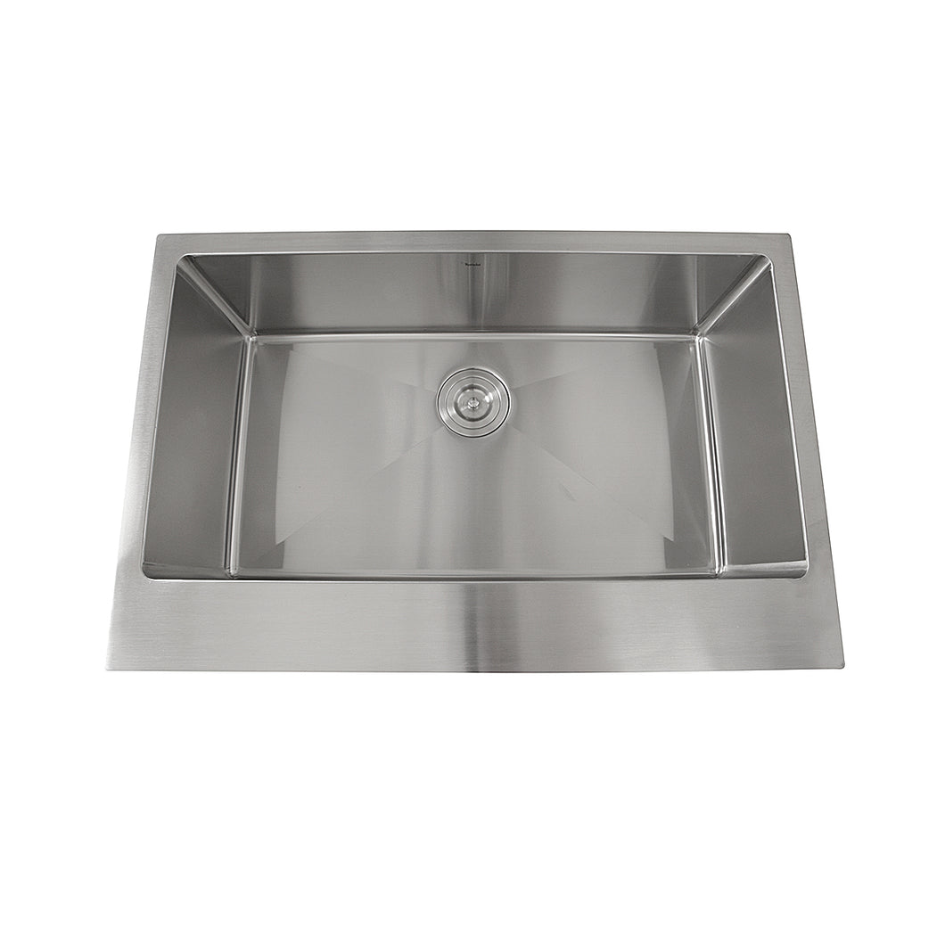 Nantucket Sinks Patented Design Pro Series Single Bowl Undermount Stainless Steel Kitchen Sink w/7
