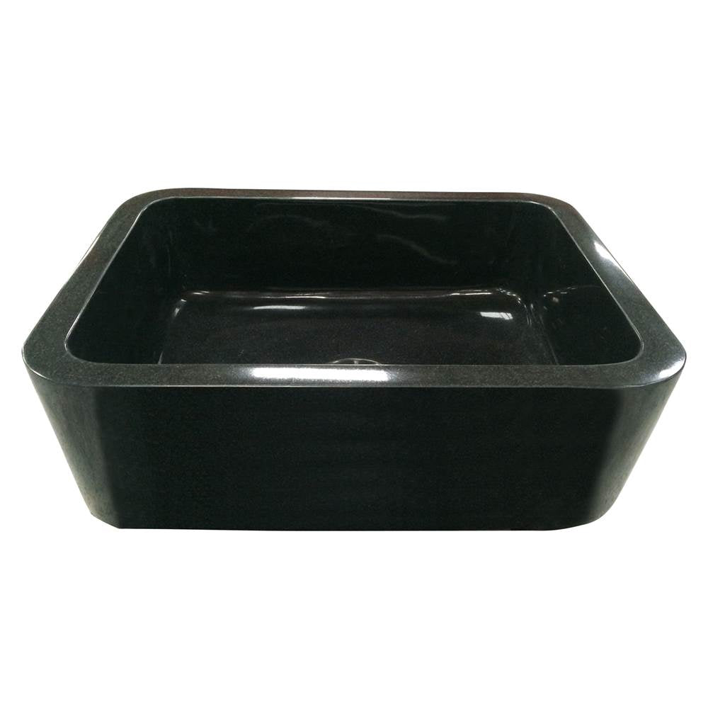 Barclay FSGSB4032-GPBL Acantha 33 Polished Granite Single Bowl Farmer Sink  - Polished Black
