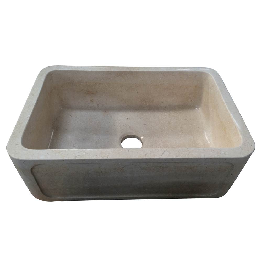 Barclay FSMSB5030-MPGA Chardonnay 30 Single Bowl Farmer Sink  - Polished Marble
