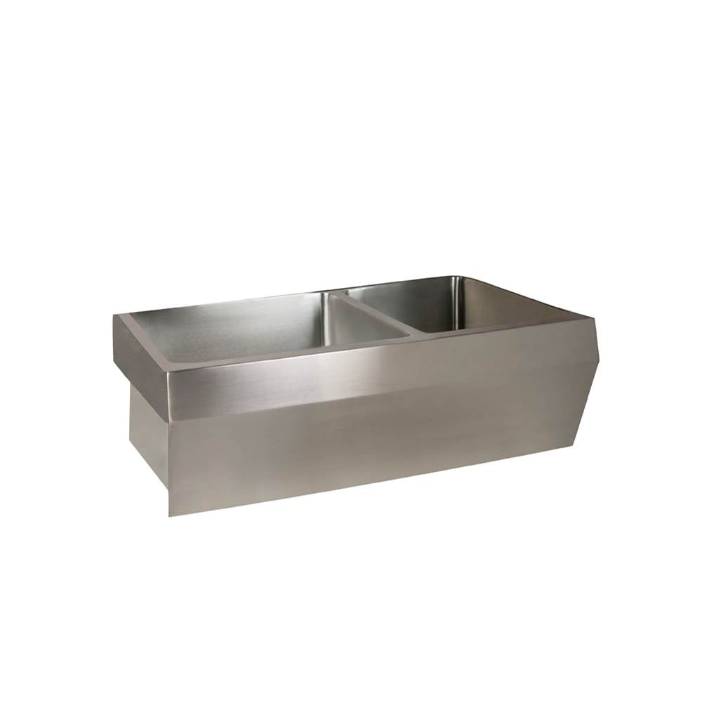Barclay FSSDB2504-SS Corazon 33 60/40 Double Bowl Farmer Sink - Stainless Steel