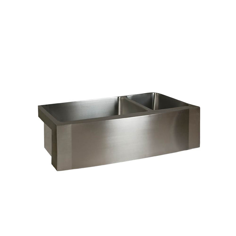 Barclay FSSDB2516-SS Cervantes 33 70/30 Offset Double Bowl Frmer Sink - Stainless Steel