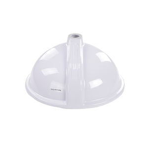 Nantucket Sinks GB-15x12-W 15" x 15" Glazed Bottom Undermount Oval Ceramic Sink In White
