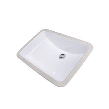 Load image into Gallery viewer, Nantucket Sinks GB-18x12-W 18&quot; x 12&quot; Glazed Bottom Undermount Rectangle Ceramic Sink In White