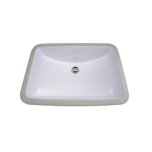 Load image into Gallery viewer, Nantucket Sinks GB-18x12-W 18&quot; x 12&quot; Glazed Bottom Undermount Rectangle Ceramic Sink In White