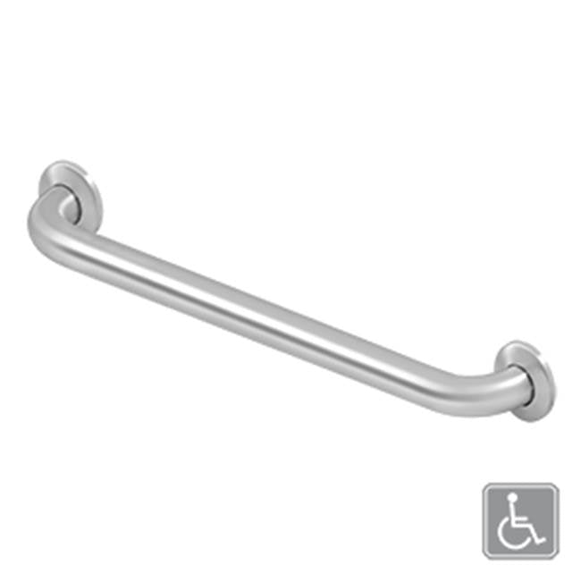 Deltana GB18U32D 18 Grab Bar, Stainless Steel, Concealed Screw - Brushed Stainless