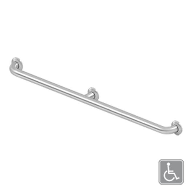 Deltana GB42CPU32D 42 Grab Bar, Stainless Steel, Concealed Screw, Center Post - Brushed Stainless