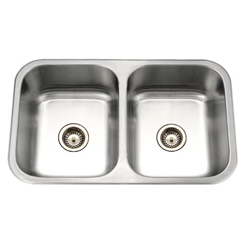 Hamat GOR-3221D-1 Undermount Stainless Steel 50/50 Double Bowl Kitchen Sink