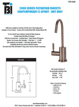 Load image into Gallery viewer, BTI HT-H2400 Contemporary C-Spout Hot Only Filtration Faucet